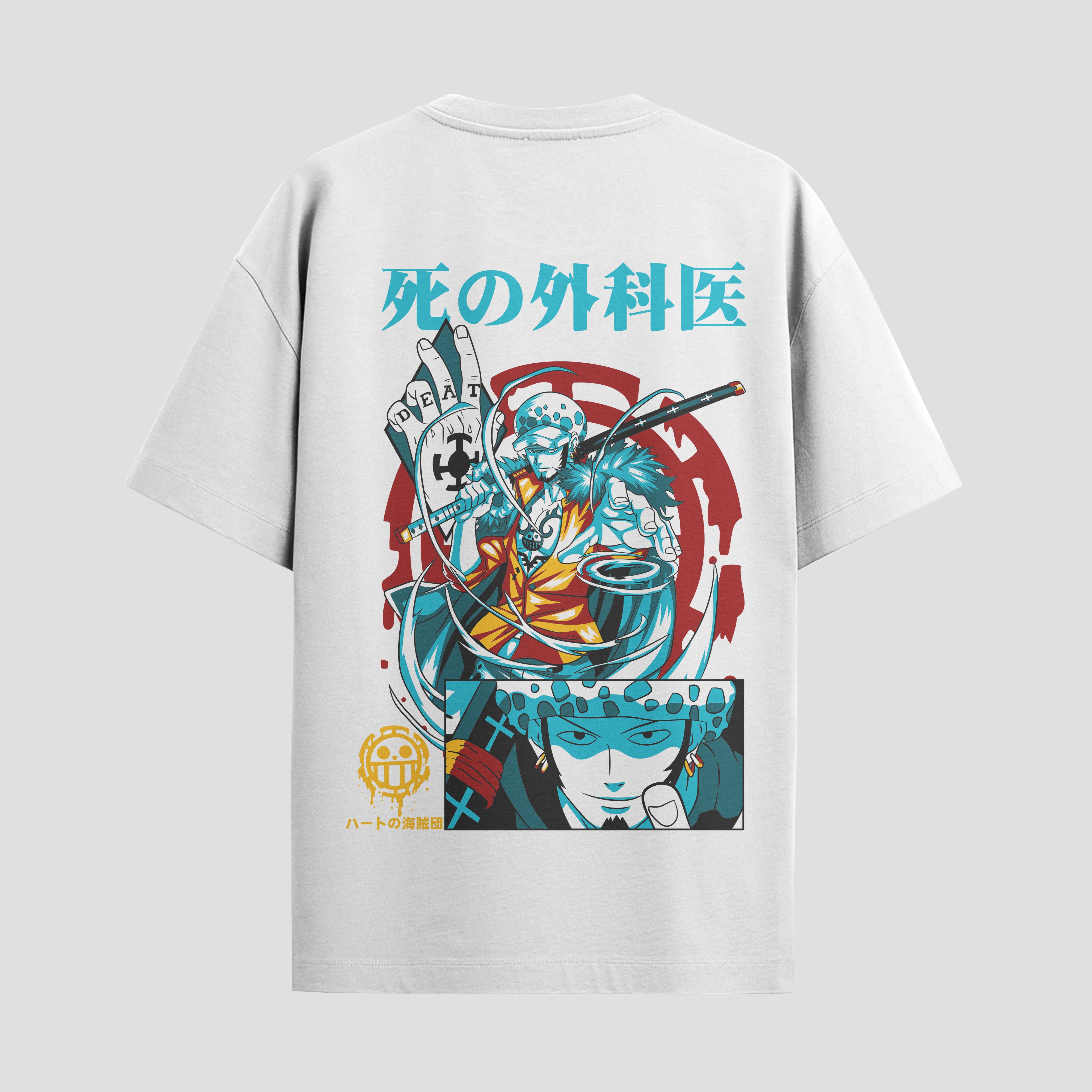 Playera urbana de anime y gaming ExtraLife MX, corte Standard Fit unisex ligero y transpirable en color Deep Black y Pure White, ropa de uso diario para gym y casual.