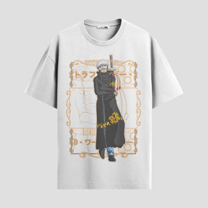 Playera urbana de anime y gaming ExtraLife MX, corte Standard Fit unisex ligero y transpirable en color Deep Black y Pure White, ropa de uso diario para gym y casual.
