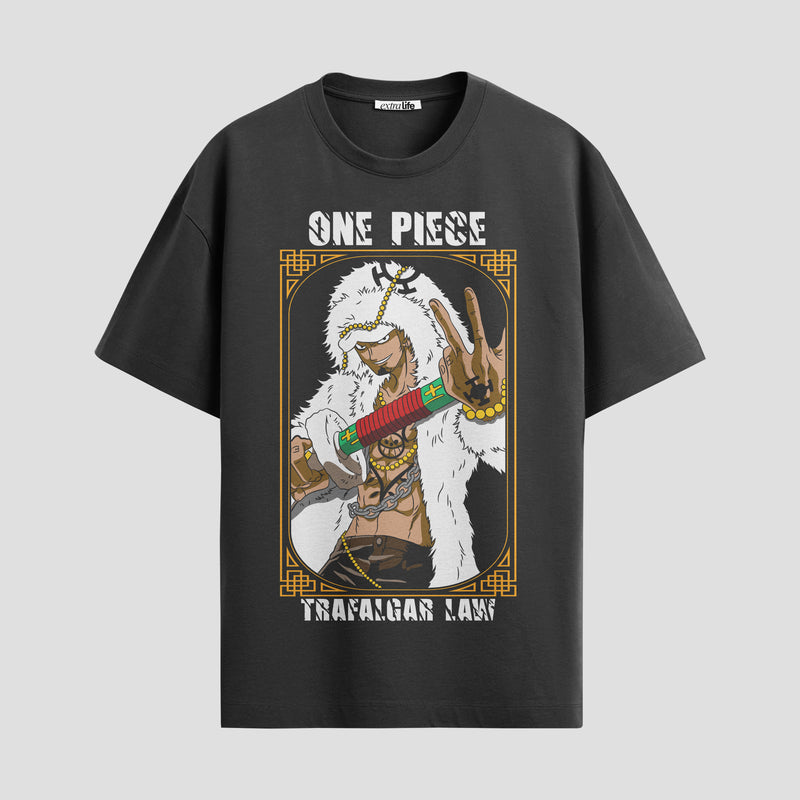 Playera urbana de anime y gaming ExtraLife MX, corte Standard Fit unisex ligero y transpirable en color Deep Black y Pure White, ropa de uso diario para gym y casual.