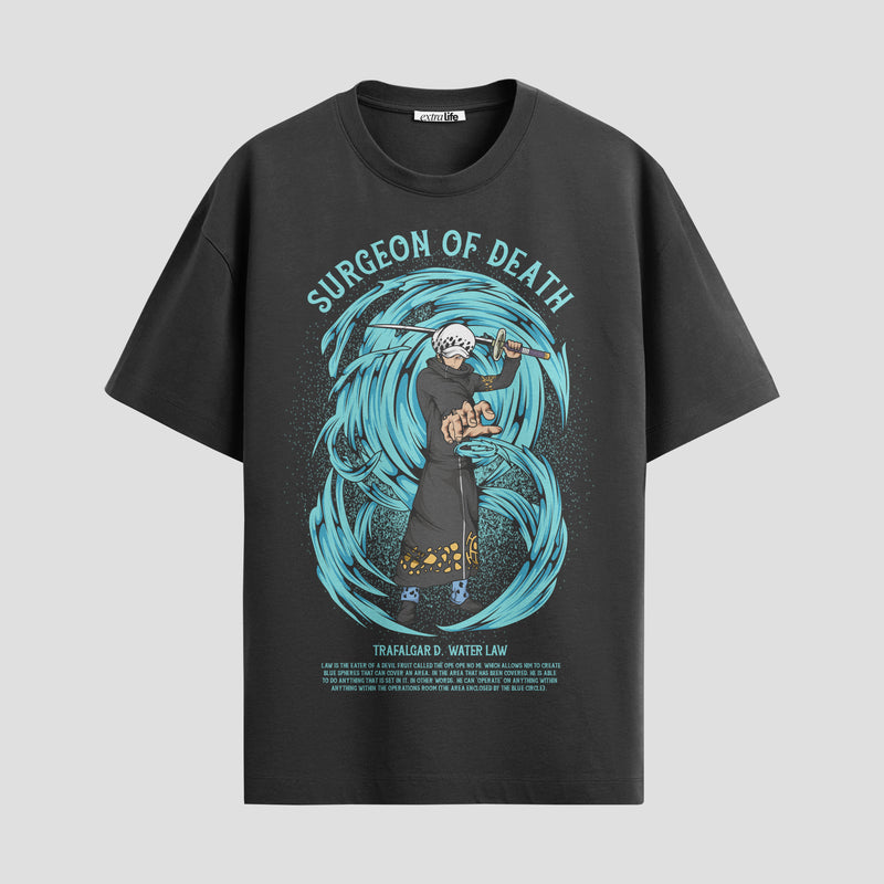 Playera urbana de anime y gaming ExtraLife MX, corte Standard Fit unisex ligero y transpirable en color Deep Black y Pure White, ropa de uso diario para gym y casual.