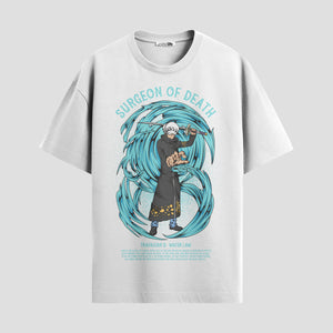 Playera urbana de anime y gaming ExtraLife MX, corte Standard Fit unisex ligero y transpirable en color Deep Black y Pure White, ropa de uso diario para gym y casual.