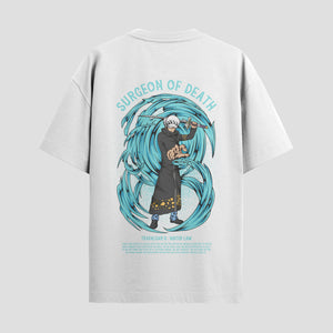 Playera urbana de anime y gaming ExtraLife MX, corte Standard Fit unisex ligero y transpirable en color Deep Black y Pure White, ropa de uso diario para gym y casual.