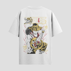 Playera urbana de anime y gaming ExtraLife MX, corte Standard Fit unisex ligero y transpirable en color Deep Black y Pure White, ropa de uso diario para gym y casual.