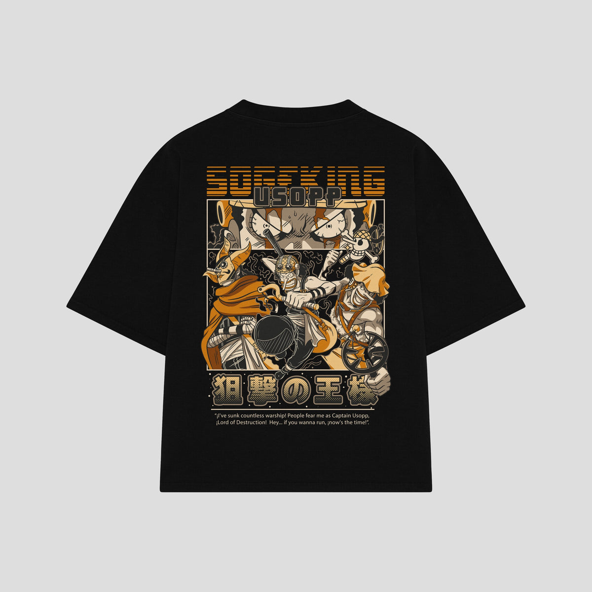 Playera streetwear premium de anime y gaming ExtraLife MX, corte oversized drop shoulder ligero y fresco en color Deep Black y Off-White, moda urbana mexicana de culto.