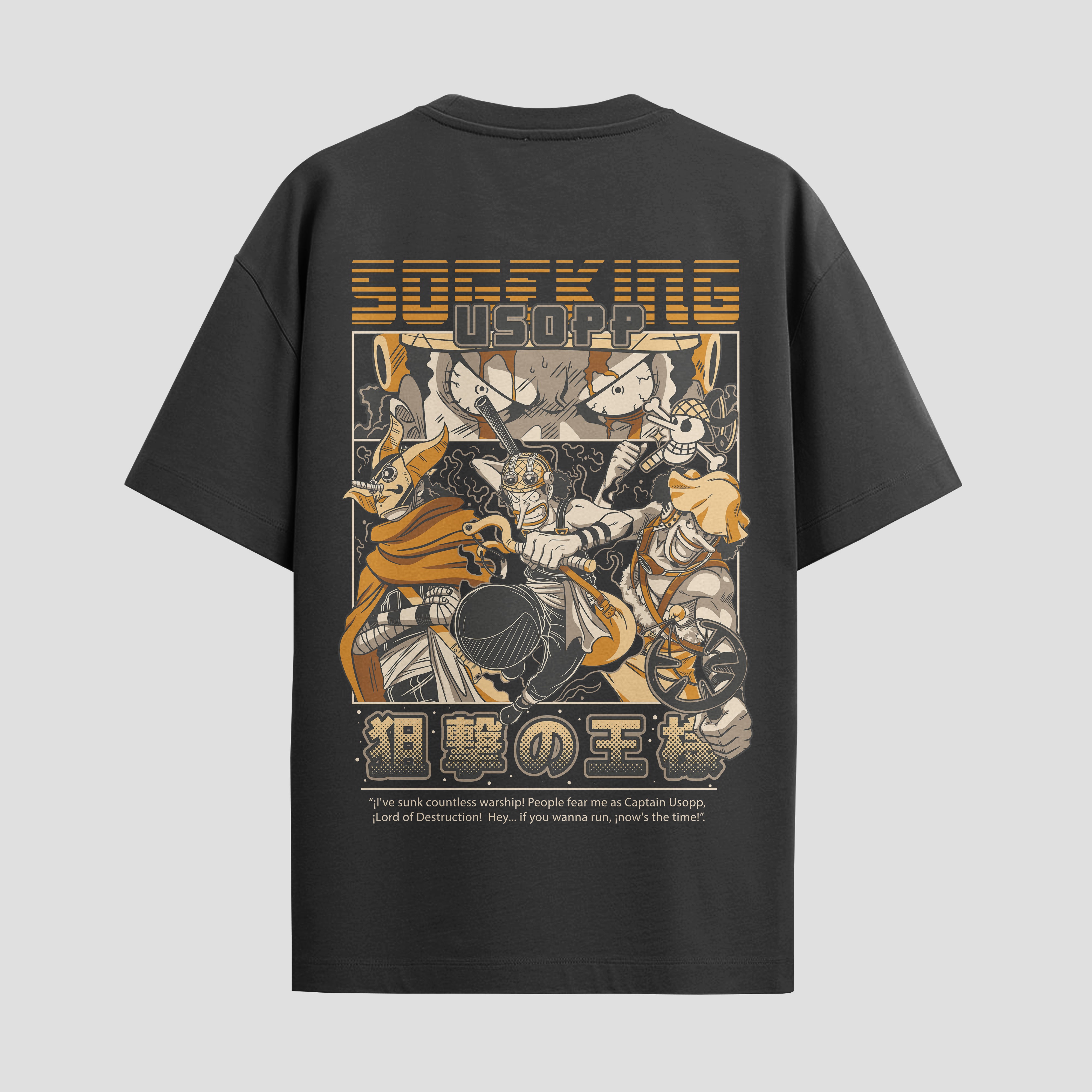 Playera urbana de anime y gaming ExtraLife MX, corte Standard Fit unisex ligero y transpirable en color Deep Black y Pure White, ropa de uso diario para gym y casual.