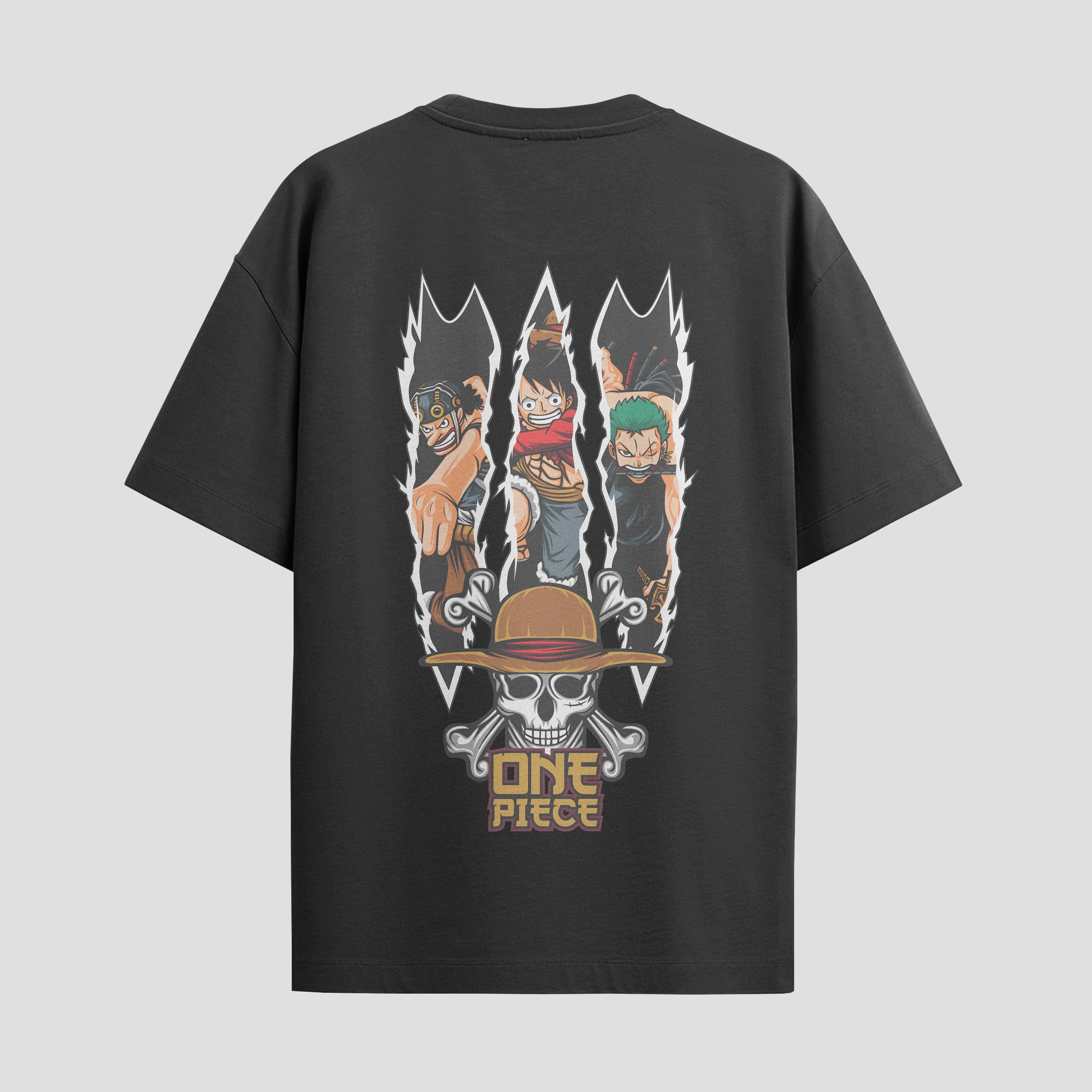 Playera urbana de anime y gaming ExtraLife MX, corte Standard Fit unisex ligero y transpirable en color Deep Black y Pure White, ropa de uso diario para gym y casual.