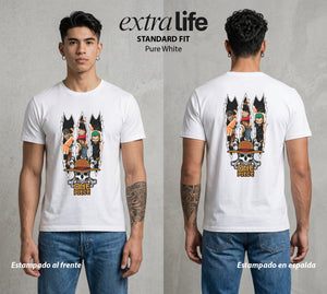 Mar de los Piratas | Tres Espadas #03355 - Playera Standard Fit | Pure White - Foto en modelo