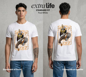 Mar de los Piratas | Francoatirador del Sombrero #03356 - Playera Standard Fit | Pure White - Foto en modelo