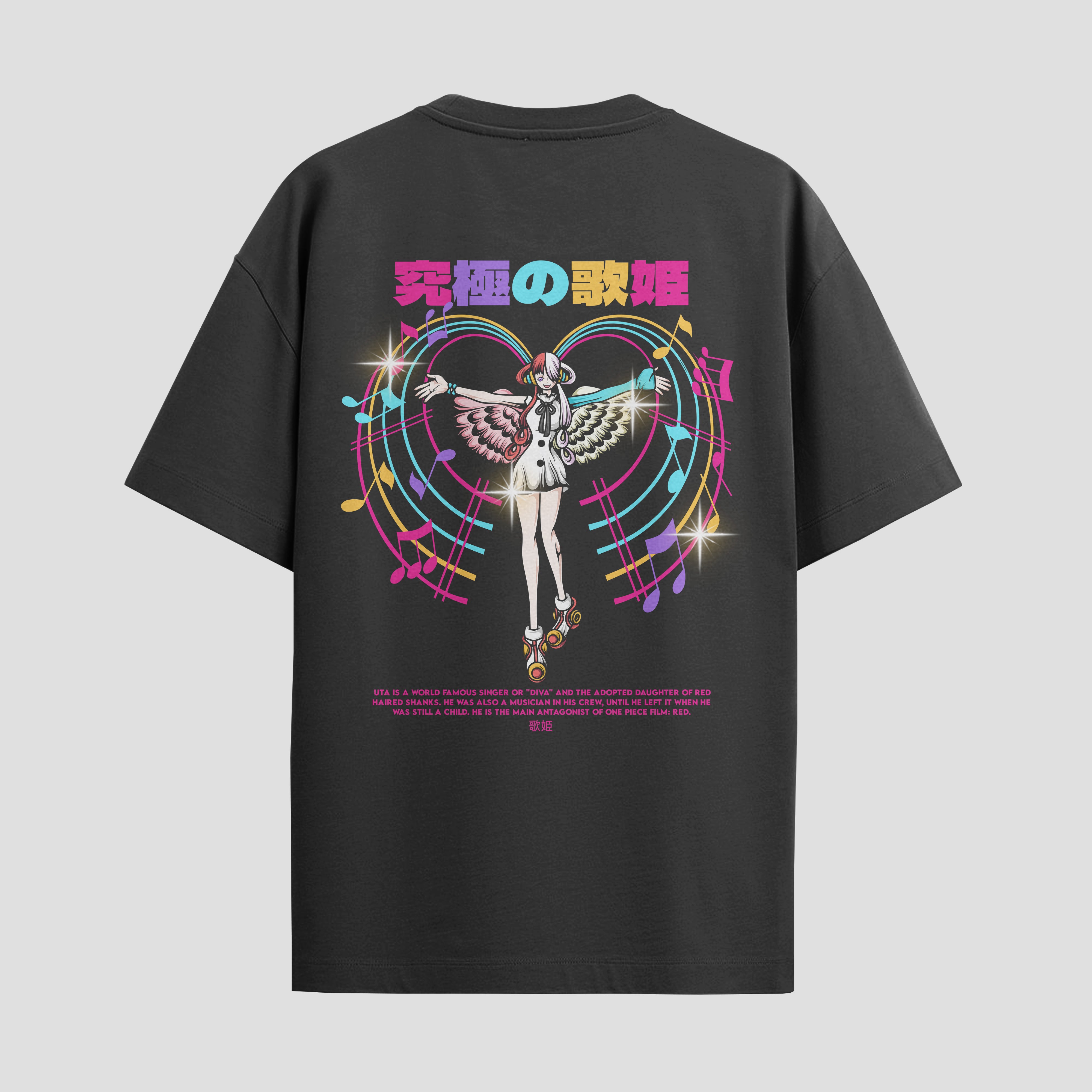 Playera urbana de anime y gaming ExtraLife MX, corte Standard Fit unisex ligero y transpirable en color Deep Black y Pure White, ropa de uso diario para gym y casual.