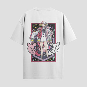 Playera urbana de anime y gaming ExtraLife MX, corte Standard Fit unisex ligero y transpirable en color Deep Black y Pure White, ropa de uso diario para gym y casual.