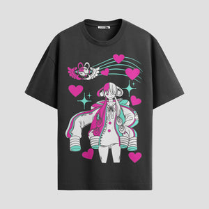 Playera urbana de anime y gaming ExtraLife MX, corte Standard Fit unisex ligero y transpirable en color Deep Black y Pure White, ropa de uso diario para gym y casual.