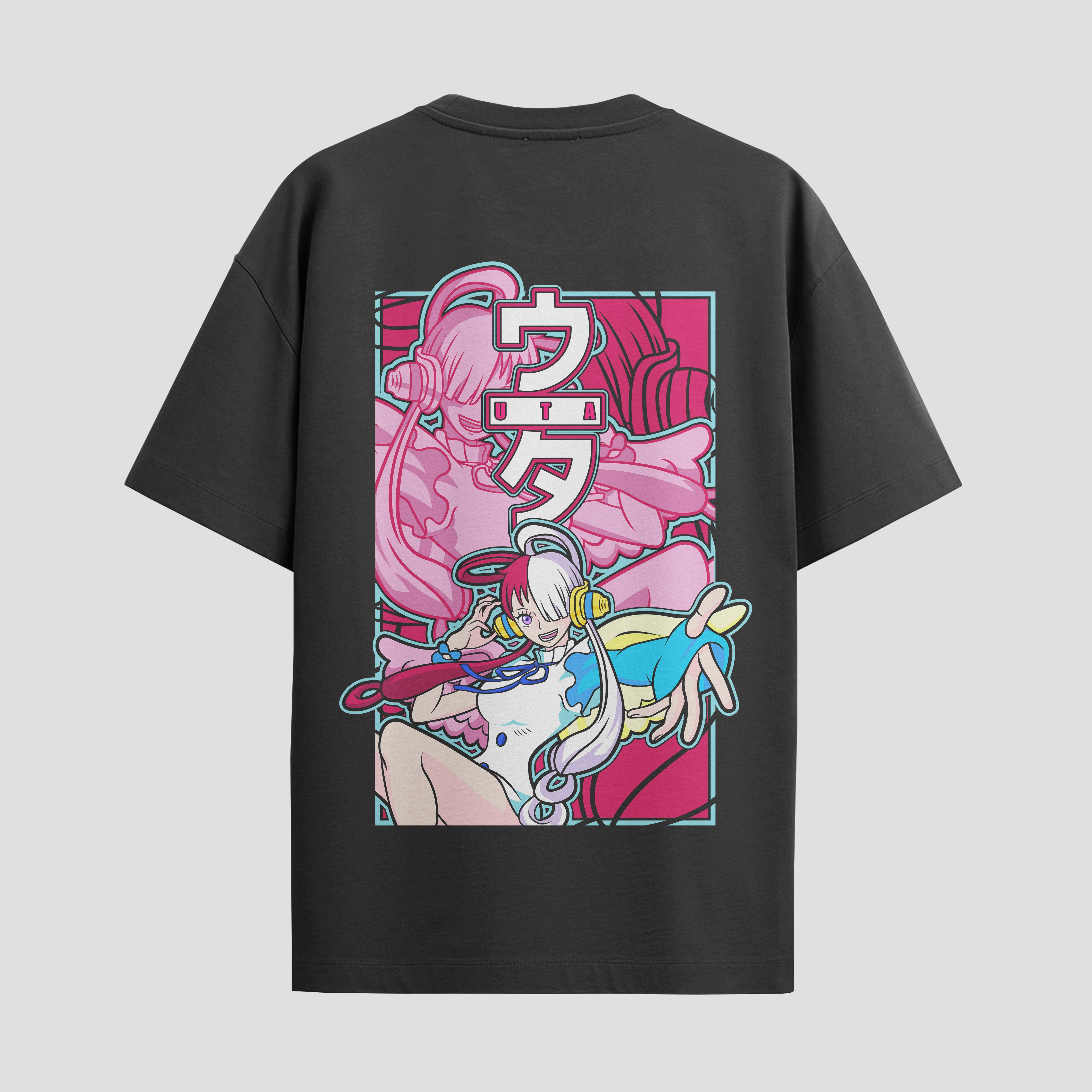 Playera urbana de anime y gaming ExtraLife MX, corte Standard Fit unisex ligero y transpirable en color Deep Black y Pure White, ropa de uso diario para gym y casual.