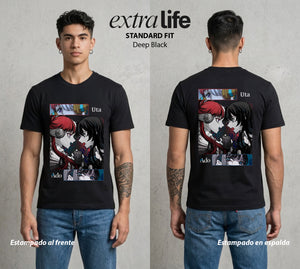 Mar de los Piratas | La Cantante del Mar #03361 - Playera Standard Fit | Deep Black - Foto en modelo