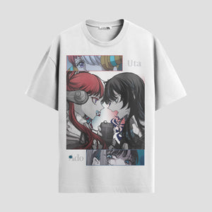 Playera urbana de anime y gaming ExtraLife MX, corte Standard Fit unisex ligero y transpirable en color Deep Black y Pure White, ropa de uso diario para gym y casual.