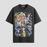 Playera urbana de anime y gaming ExtraLife MX, corte Standard Fit unisex ligero y transpirable en color Deep Black y Pure White, ropa de uso diario para gym y casual.