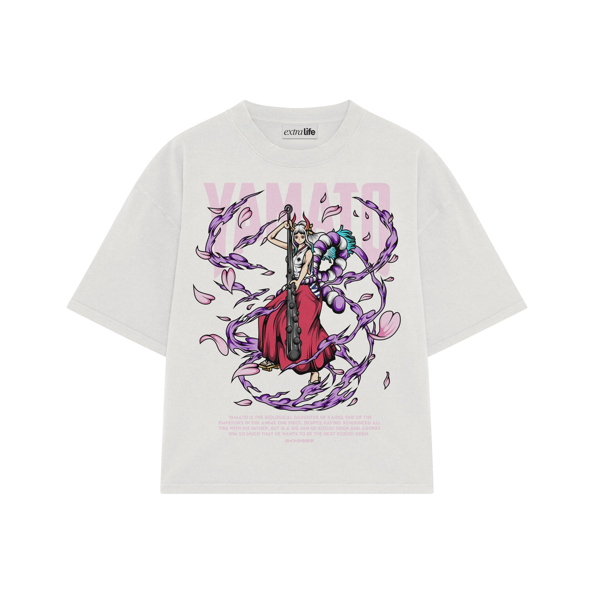 Playera streetwear premium de anime y gaming ExtraLife MX, corte oversized drop shoulder ligero y fresco en color Deep Black y Off-White, moda urbana mexicana de culto.