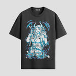 Playera urbana de anime y gaming ExtraLife MX, corte Standard Fit unisex ligero y transpirable en color Deep Black y Pure White, ropa de uso diario para gym y casual.