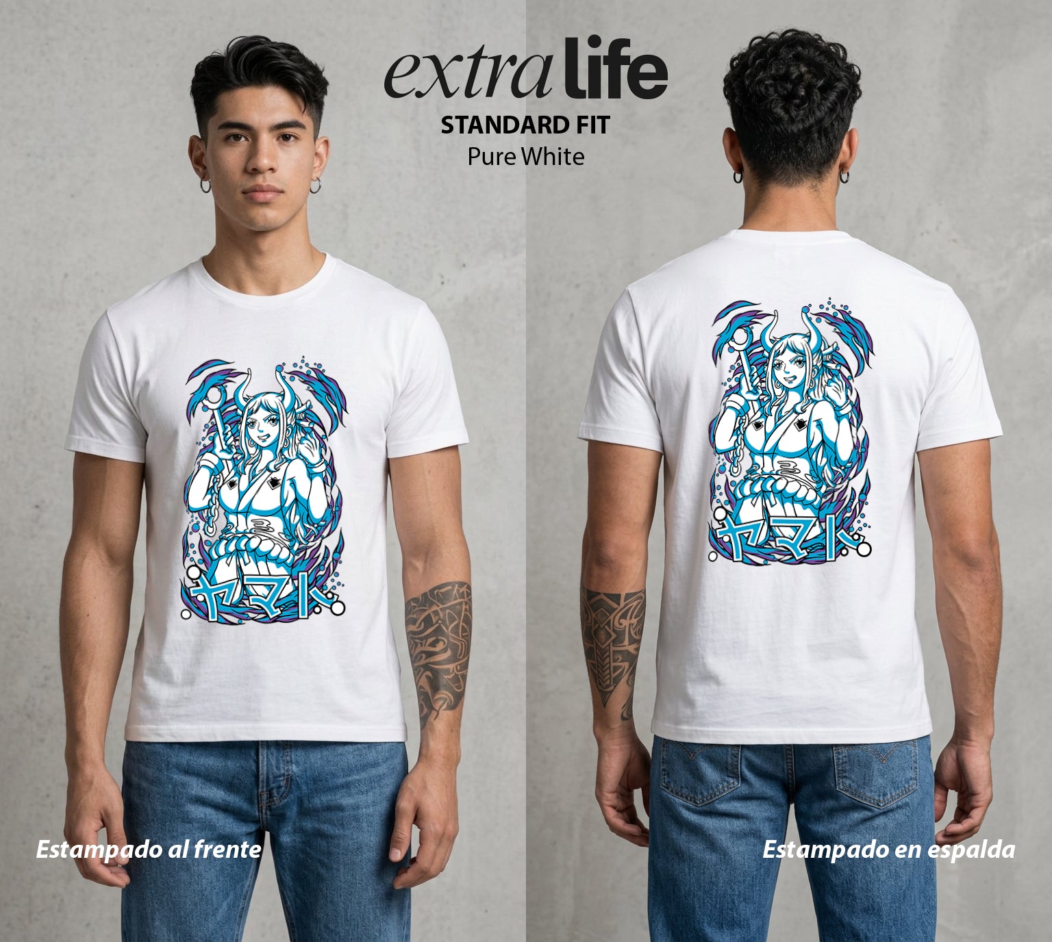 Mar de los Piratas | La Guerrera del Frio #03373 - Playera Standard Fit | Pure White - Foto en modelo