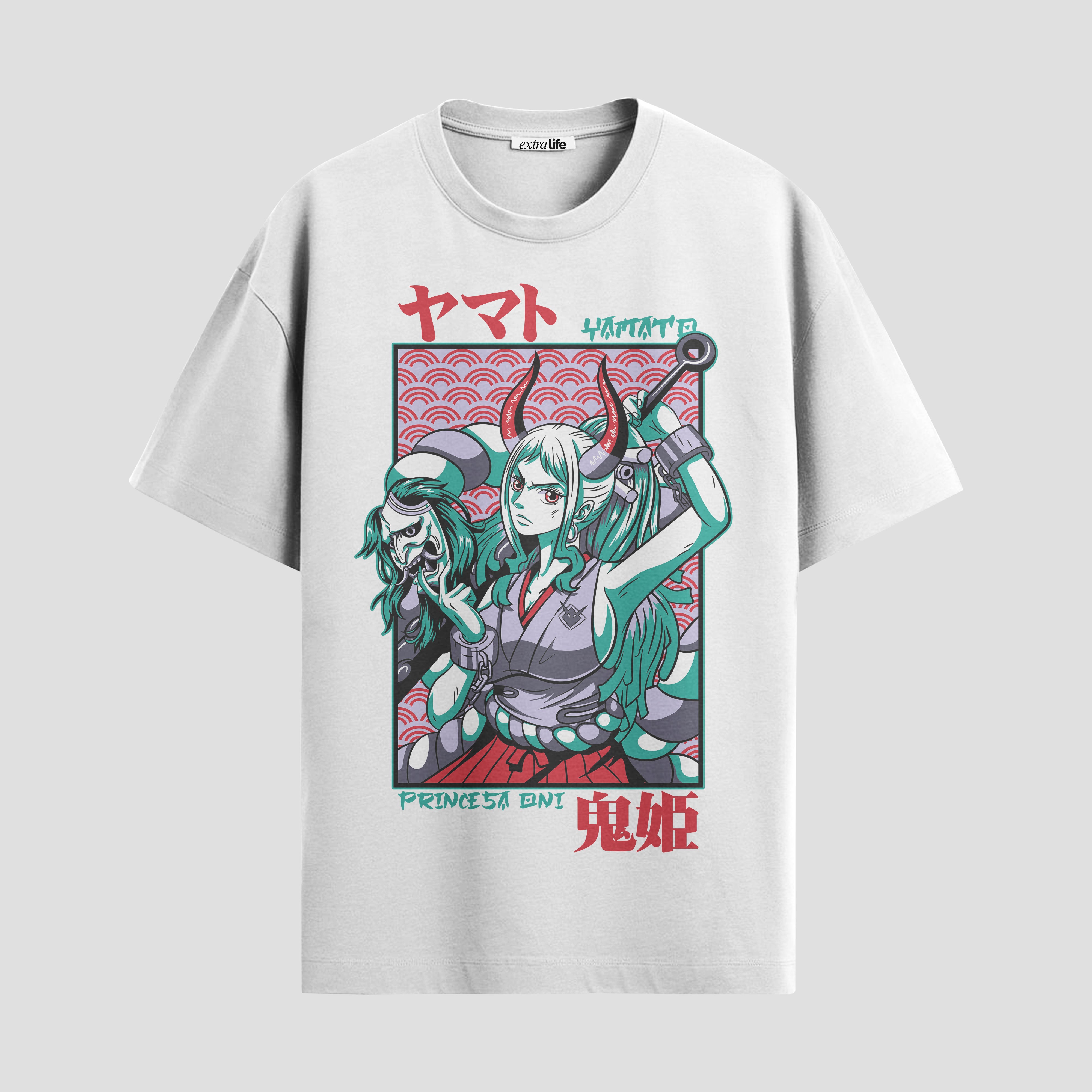 Playera urbana de anime y gaming ExtraLife MX, corte Standard Fit unisex ligero y transpirable en color Deep Black y Pure White, ropa de uso diario para gym y casual.