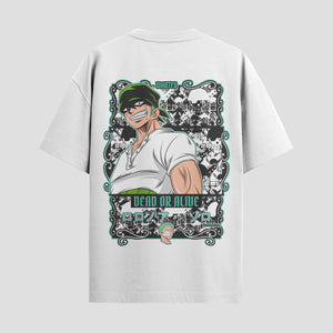 Playera urbana de anime y gaming ExtraLife MX, corte Standard Fit unisex ligero y transpirable en color Deep Black y Pure White, ropa de uso diario para gym y casual.