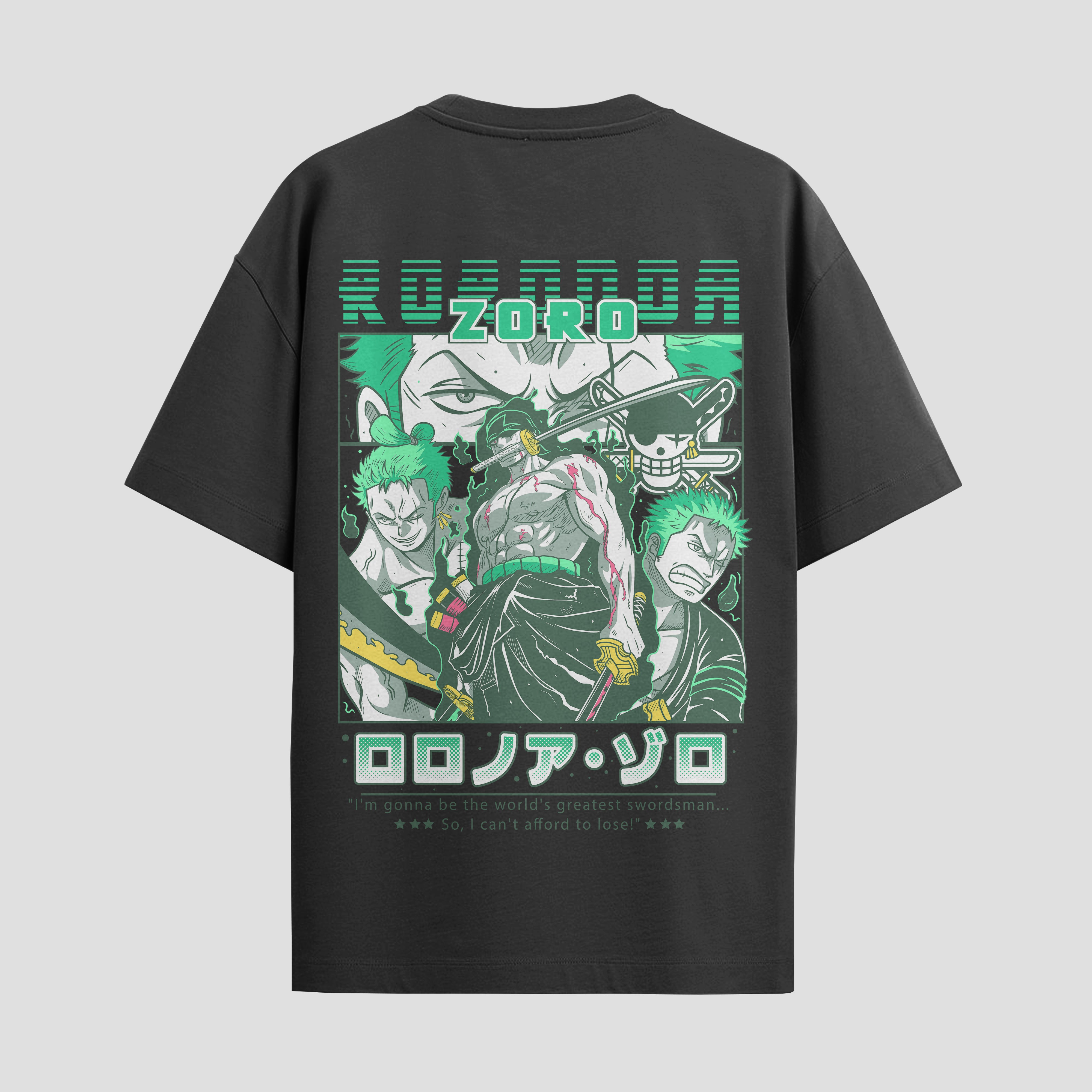Playera urbana de anime y gaming ExtraLife MX, corte Standard Fit unisex ligero y transpirable en color Deep Black y Pure White, ropa de uso diario para gym y casual.