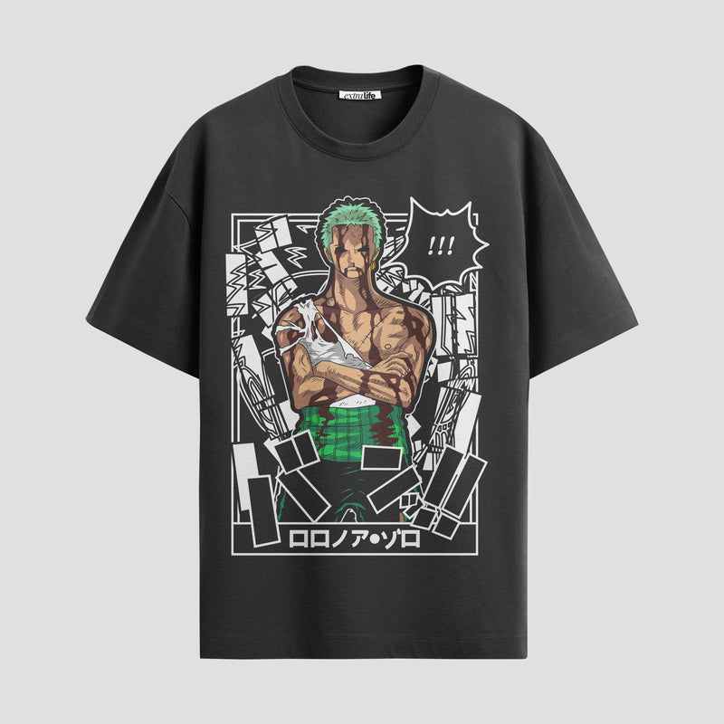 Playera urbana de anime y gaming ExtraLife MX, corte Standard Fit unisex ligero y transpirable en color Deep Black y Pure White, ropa de uso diario para gym y casual.