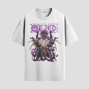 Playera urbana de anime y gaming ExtraLife MX, corte Standard Fit unisex ligero y transpirable en color Deep Black y Pure White, ropa de uso diario para gym y casual.