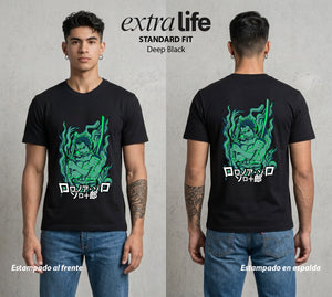 Mar de los Piratas | El Primer Espada #03384 - Playera Standard Fit | Deep Black - Foto en modelo