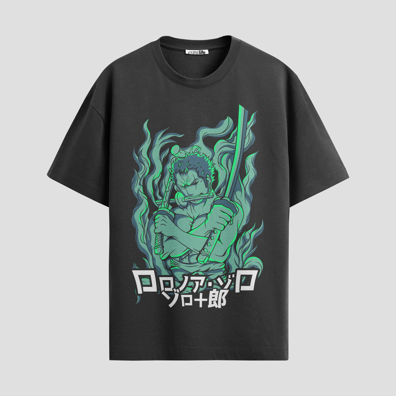 Playera urbana de anime y gaming ExtraLife MX, corte Standard Fit unisex ligero y transpirable en color Deep Black y Pure White, ropa de uso diario para gym y casual.