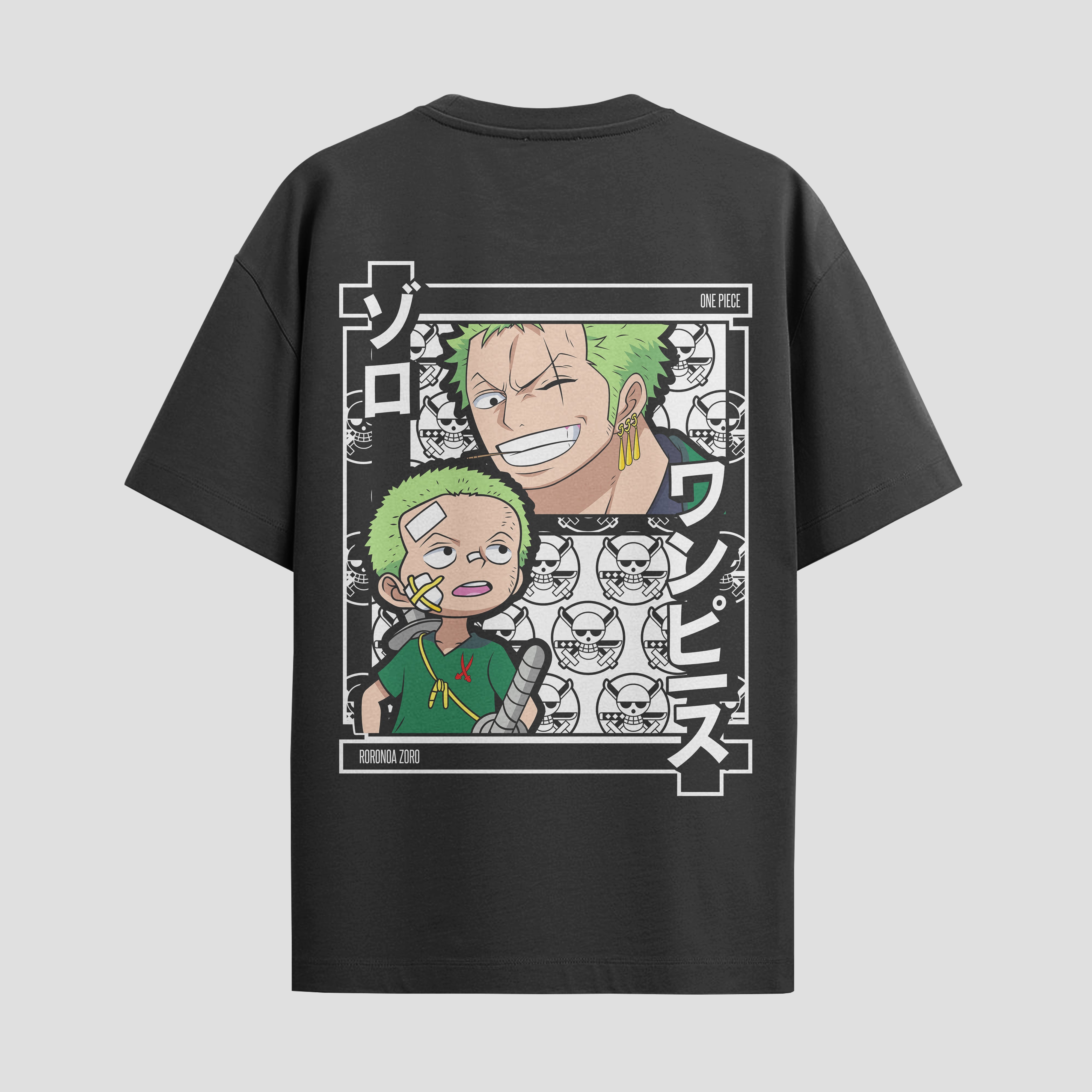 Playera urbana de anime y gaming ExtraLife MX, corte Standard Fit unisex ligero y transpirable en color Deep Black y Pure White, ropa de uso diario para gym y casual.