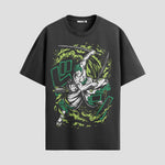 Playera urbana de anime y gaming ExtraLife MX, corte Standard Fit unisex ligero y transpirable en color Deep Black y Pure White, ropa de uso diario para gym y casual.