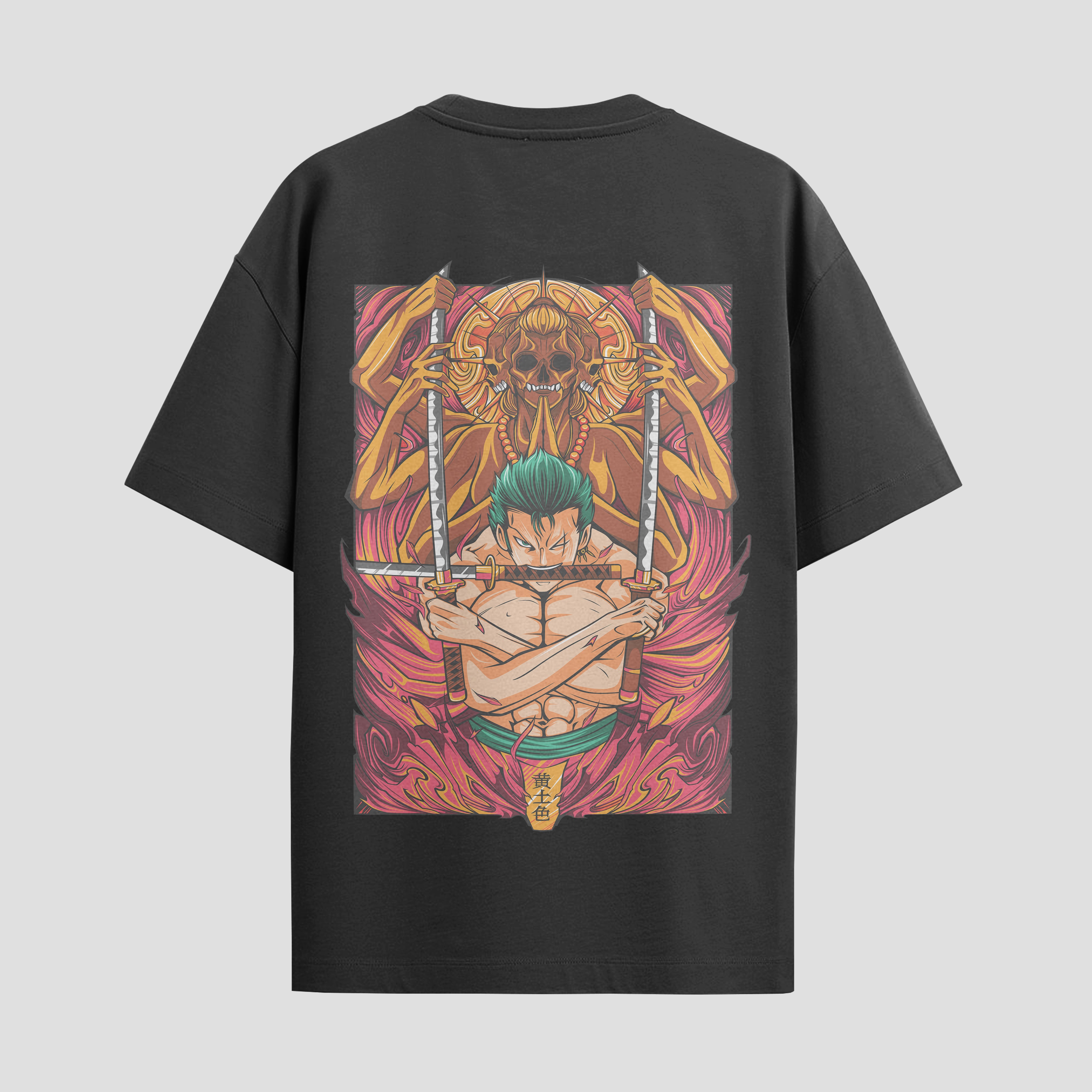 Playera urbana de anime y gaming ExtraLife MX, corte Standard Fit unisex ligero y transpirable en color Deep Black y Pure White, ropa de uso diario para gym y casual.