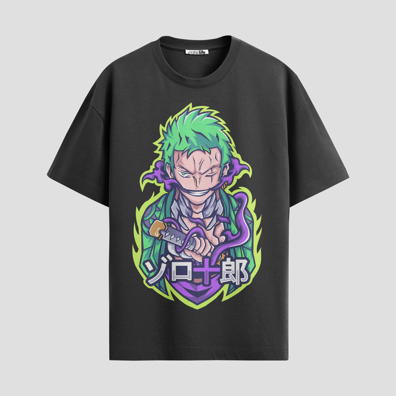 Playera urbana de anime y gaming ExtraLife MX, corte Standard Fit unisex ligero y transpirable en color Deep Black y Pure White, ropa de uso diario para gym y casual.