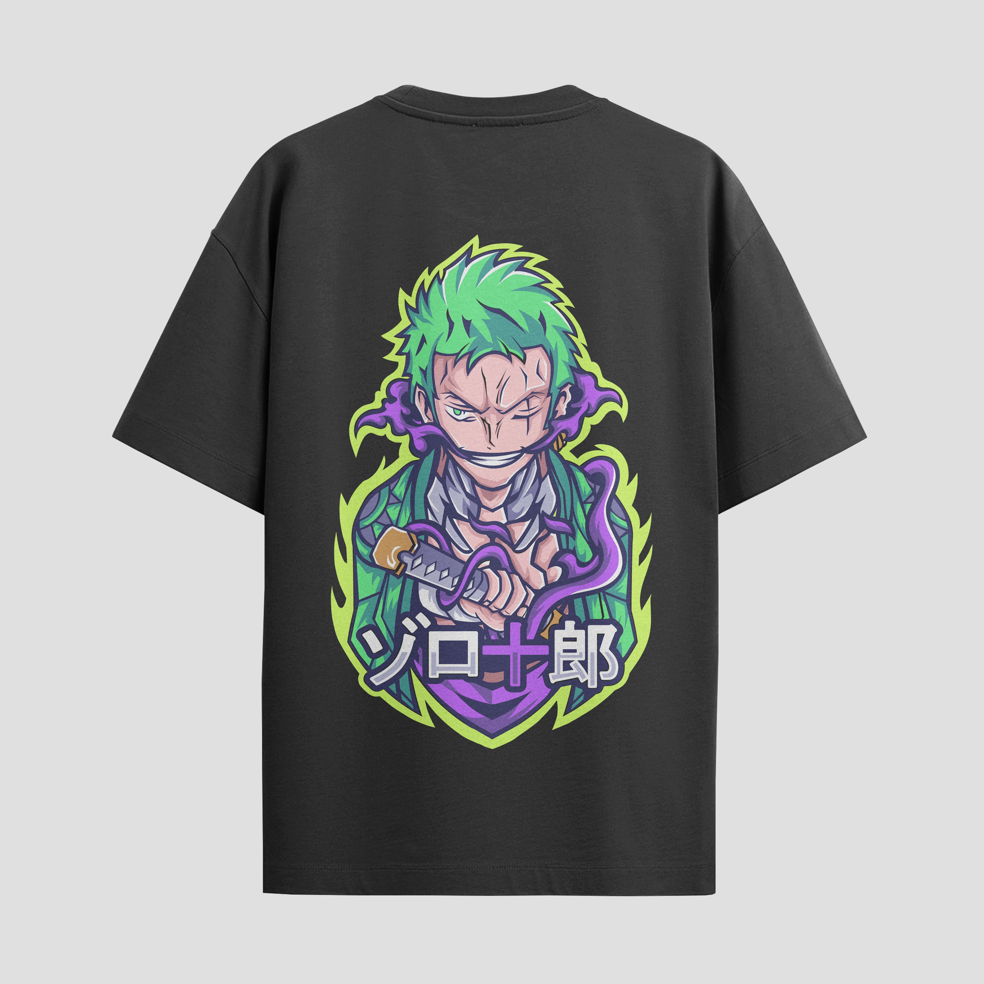 Playera urbana de anime y gaming ExtraLife MX, corte Standard Fit unisex ligero y transpirable en color Deep Black y Pure White, ropa de uso diario para gym y casual.