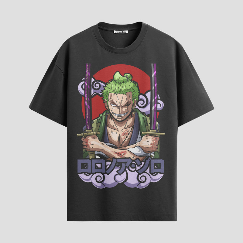 Playera urbana de anime y gaming ExtraLife MX, corte Standard Fit unisex ligero y transpirable en color Deep Black y Pure White, ropa de uso diario para gym y casual.