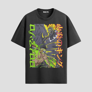 Playera urbana de anime y gaming ExtraLife MX, corte Standard Fit unisex ligero y transpirable en color Deep Black y Pure White, ropa de uso diario para gym y casual.