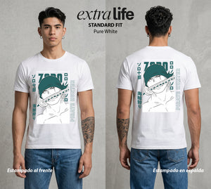 Mar de los Piratas | El Espada del Capitan #03402 - Playera Standard Fit | Pure White - Foto en modelo