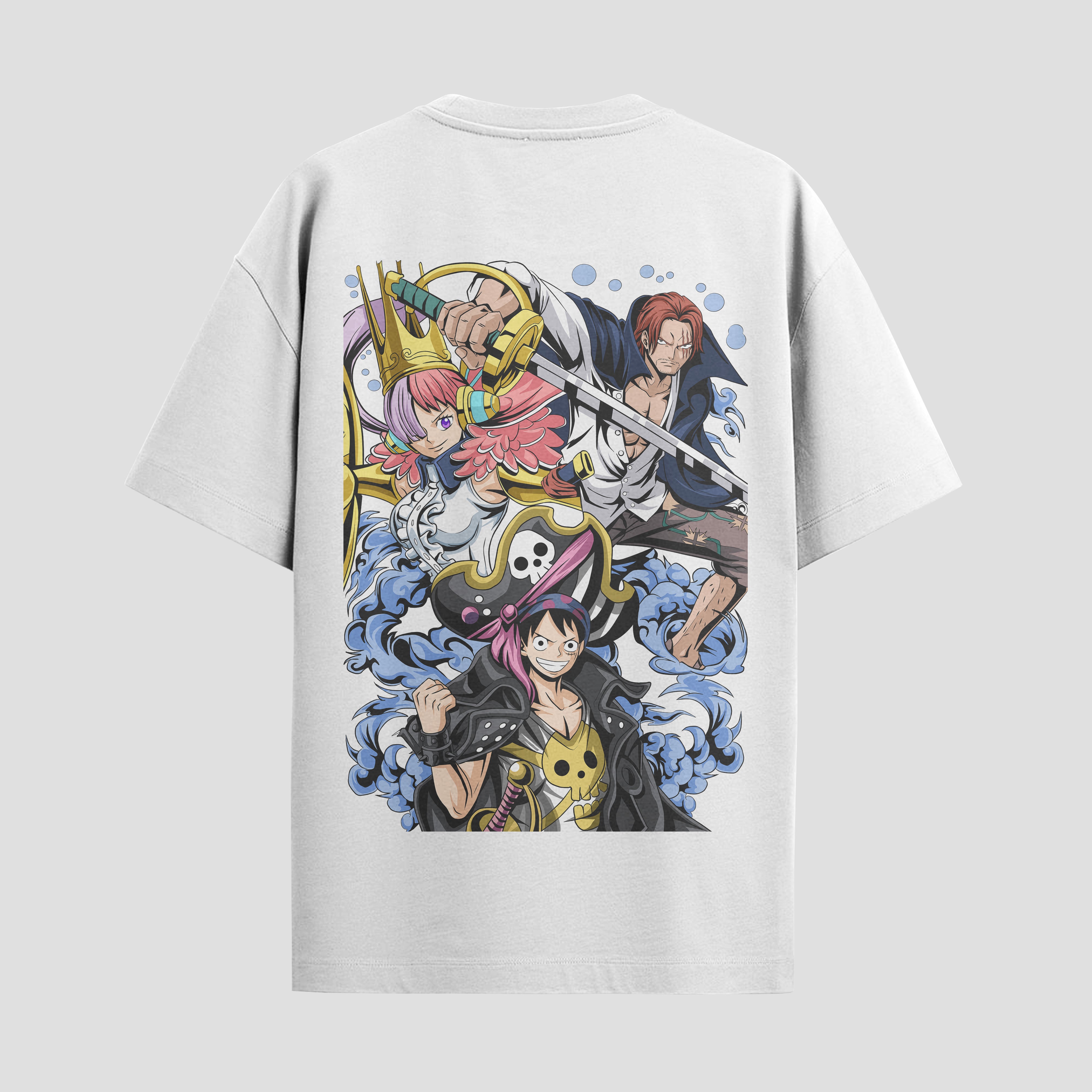 Playera urbana de anime y gaming ExtraLife MX, corte Standard Fit unisex ligero y transpirable en color Deep Black y Pure White, ropa de uso diario para gym y casual.