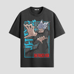 Playera urbana de anime y gaming ExtraLife MX, corte Standard Fit unisex ligero y transpirable en color Deep Black y Pure White, ropa de uso diario para gym y casual.