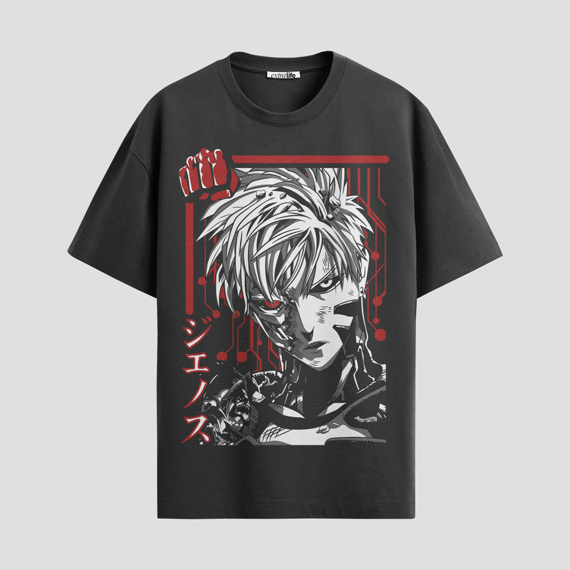 Playera urbana de anime y gaming ExtraLife MX, corte Standard Fit unisex ligero y transpirable en color Deep Black y Pure White, ropa de uso diario para gym y casual.