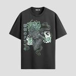 Playera urbana de anime y gaming ExtraLife MX, corte Standard Fit unisex ligero y transpirable en color Deep Black y Pure White, ropa de uso diario para gym y casual.