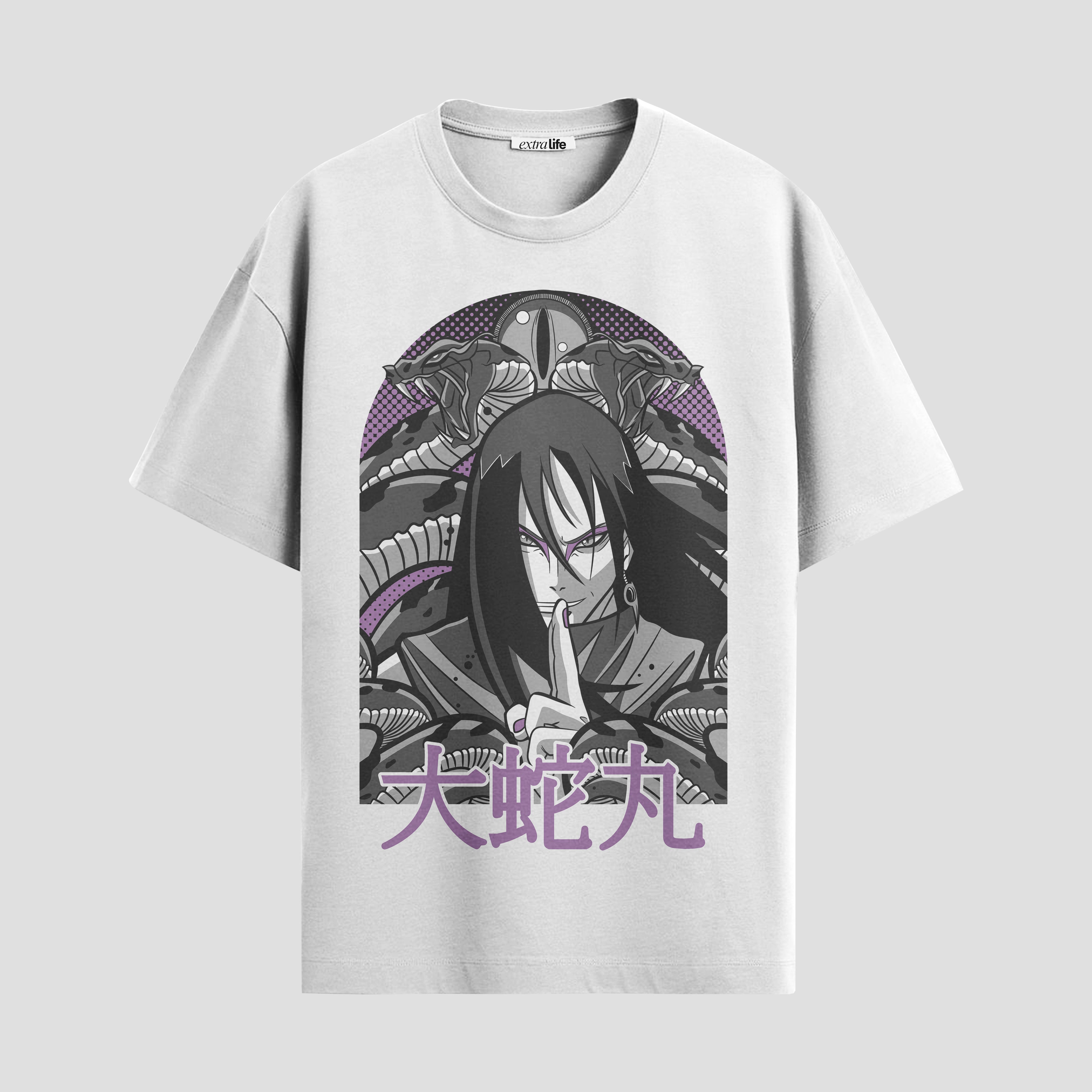 Playera urbana de anime y gaming ExtraLife MX, corte Standard Fit unisex ligero y transpirable en color Deep Black y Pure White, ropa de uso diario para gym y casual.