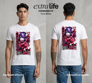 La Industria del Idolo | El Ídolo del Bien #03423 - Playera Standard Fit | Pure White - Foto en modelo