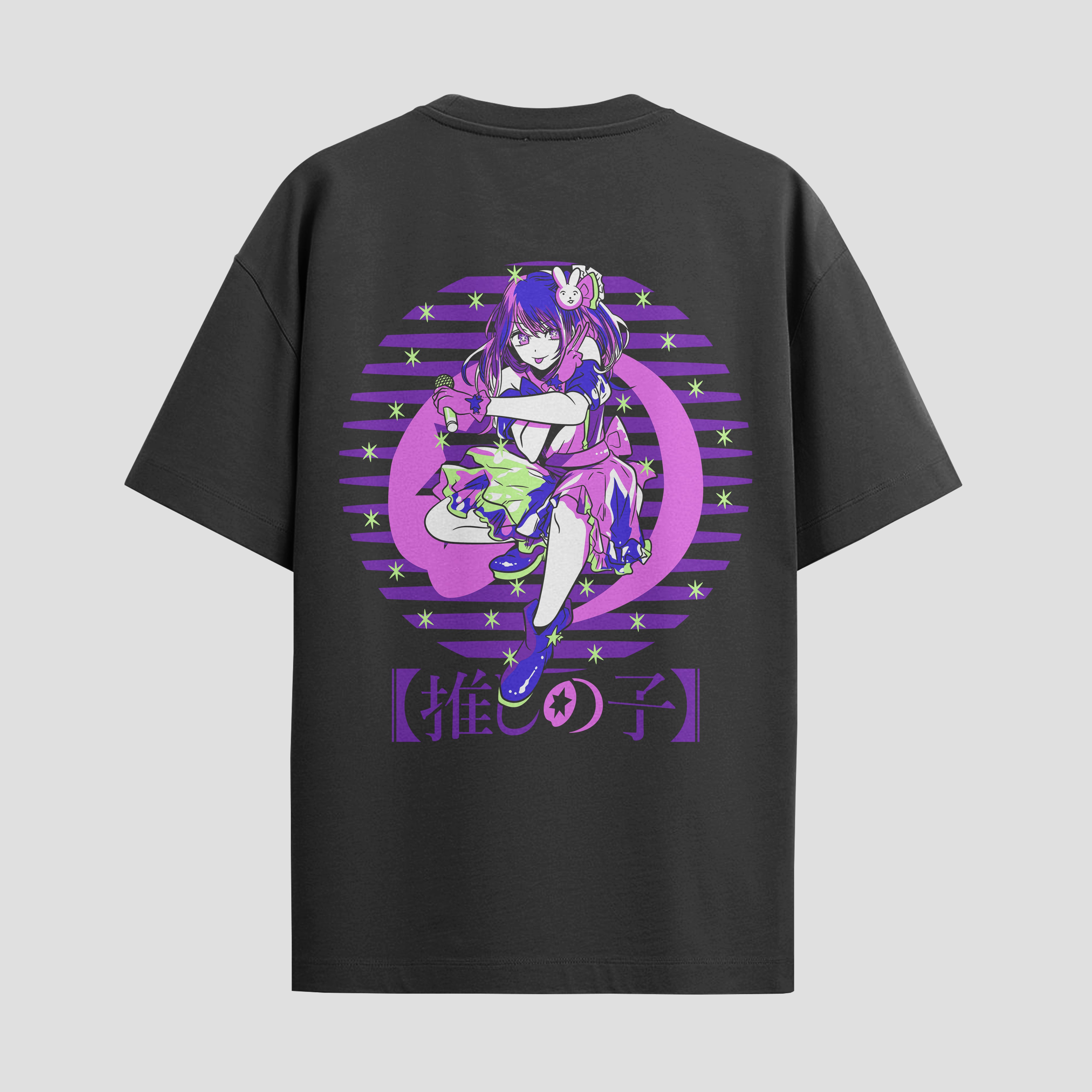 Playera urbana de anime y gaming ExtraLife MX, corte Standard Fit unisex ligero y transpirable en color Deep Black y Pure White, ropa de uso diario para gym y casual.