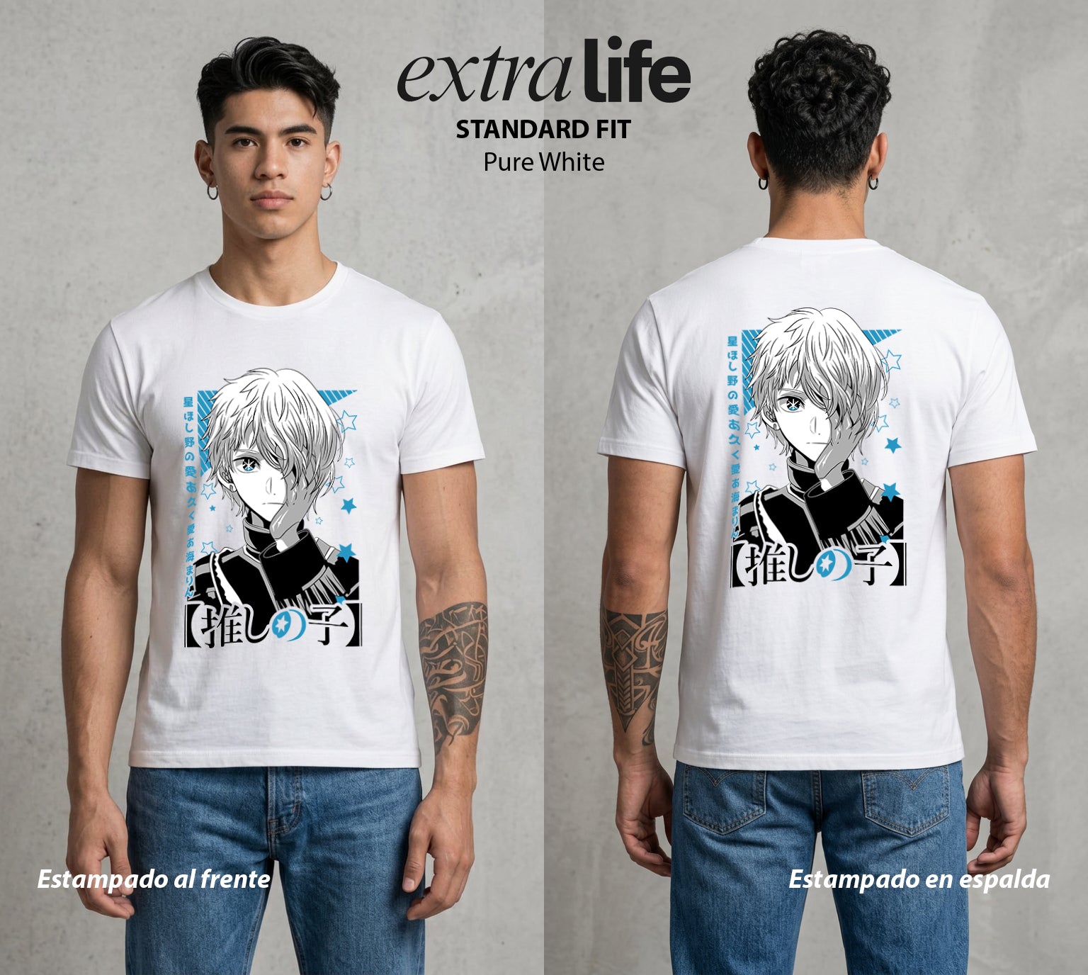 La Industria del Idolo | La Diosa Inutil #03428 - Playera Standard Fit | Pure White - Foto en modelo