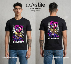 La Industria del Idolo | Los del Ídolo #03429 - Playera Standard Fit | Deep Black - Foto en modelo