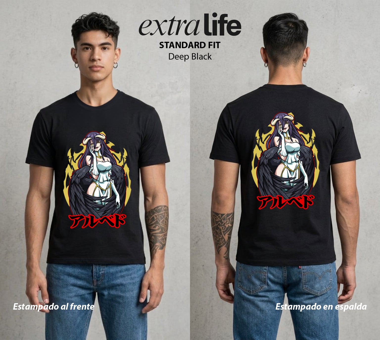 El Senor de las Mazmorras | La Reina del Castillo Oscuro #03438 - Playera Standard Fit | Deep Black - Foto en modelo