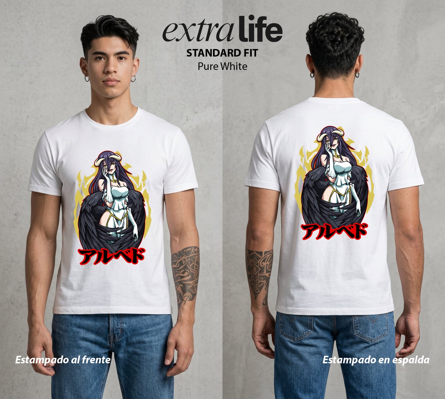 El Senor de las Mazmorras | La Reina del Castillo Oscuro #03438 - Playera Standard Fit | Pure White - Foto en modelo