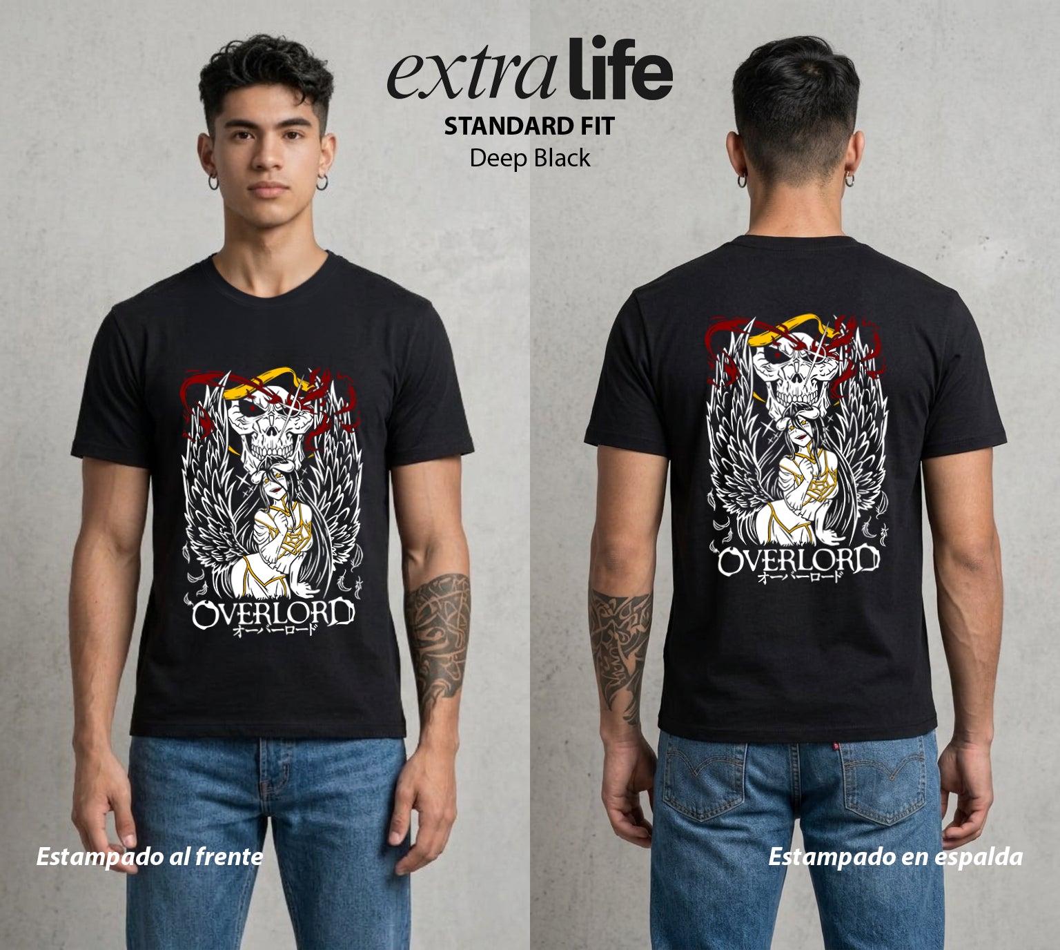 El Senor de las Mazmorras | La Devotion del Oscuro #03439 - Playera Standard Fit | Deep Black - Foto en modelo