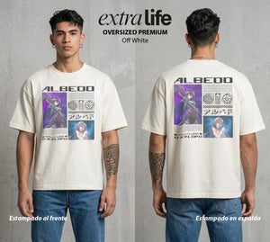 El Senor de las Mazmorras | La Reina del Castillo Oscuro #03442 - Playera Oversized Premium | Off White - Foto en modelo